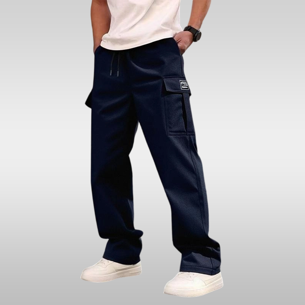Men's casual multi-pocket trousers