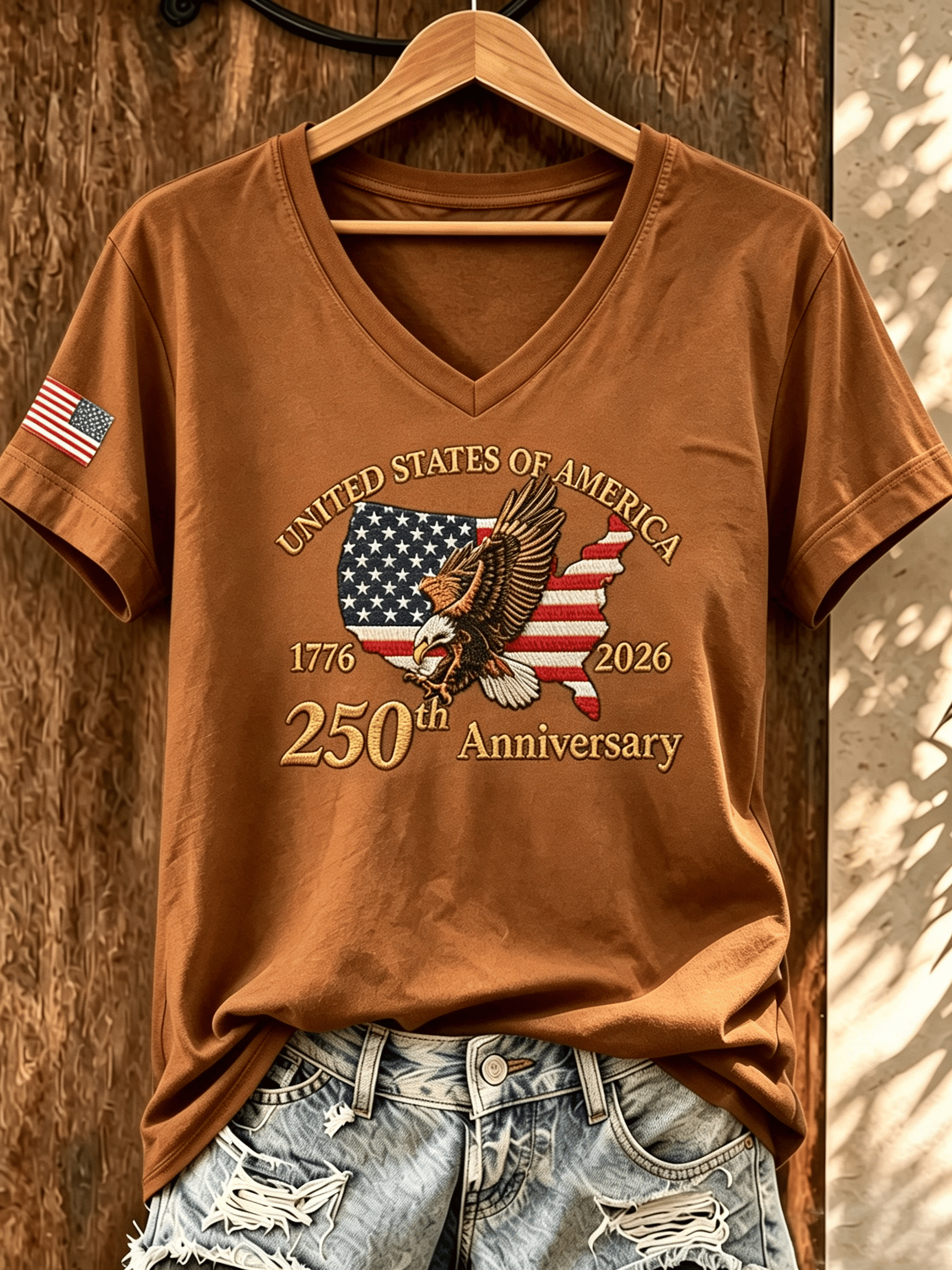Women's USA 250th Anniversary Printed T-shirt