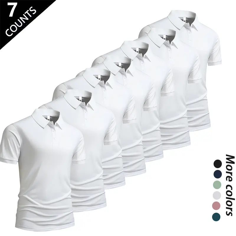Men’s Ice-Silk Cooling Polo Shirt Set – Quick-Dry Breathable Summer Wear