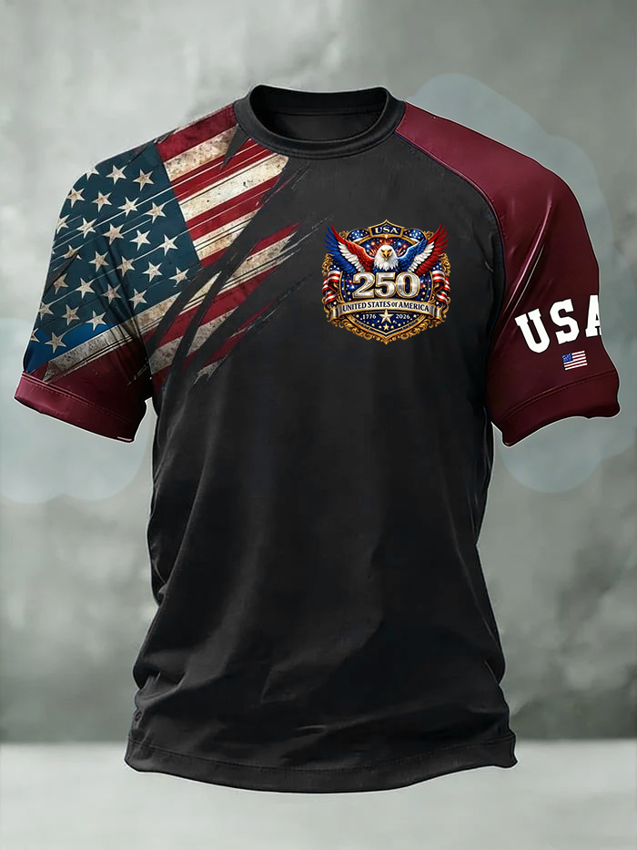 Men'S And Women'S Casual 250Th Anniversary Founding Celebration Raglan T-Shirt