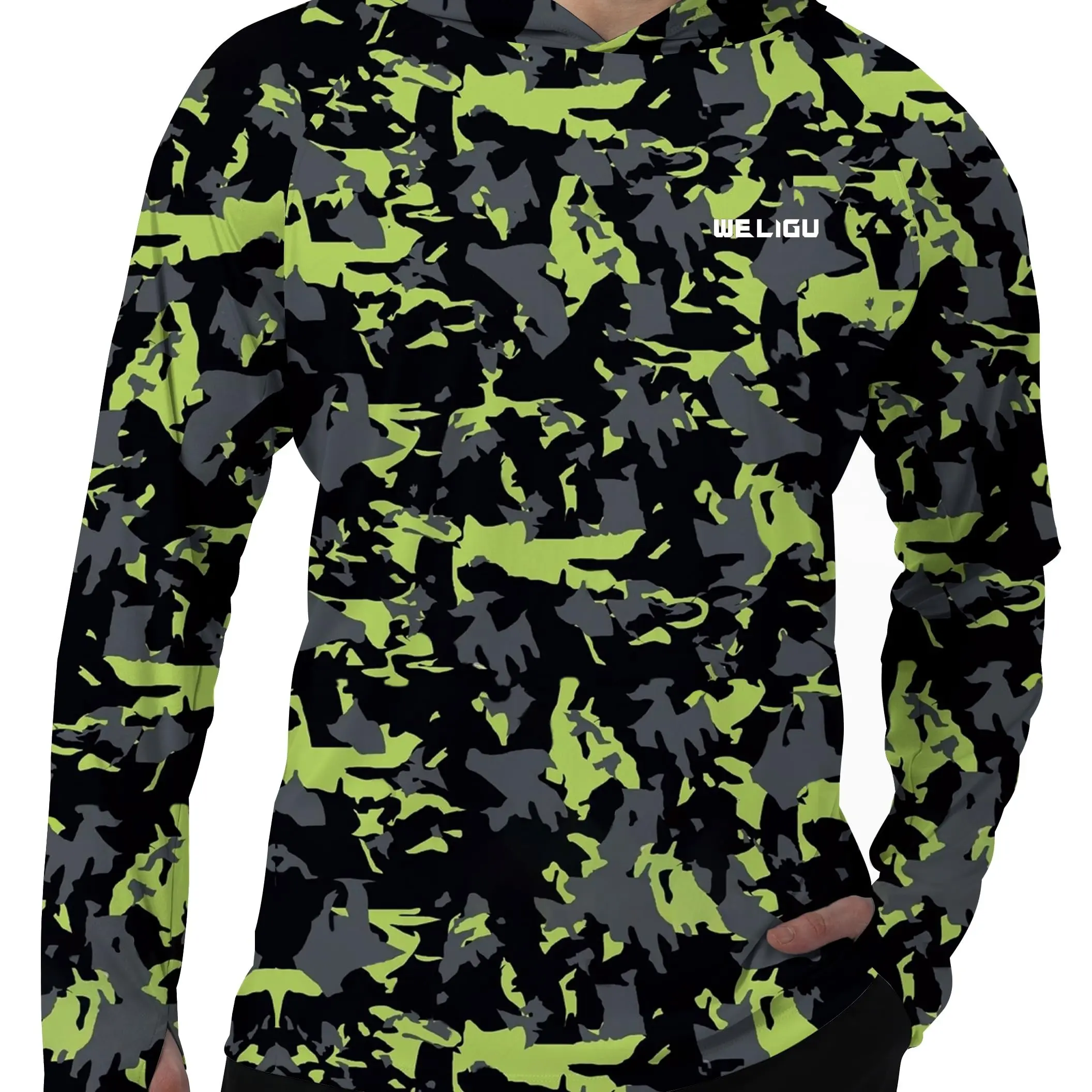Men's UPF 50+ Sun Protection Hoodie Shirt Long Sleeve SPF Fishing Outdoor UV Hiking Lightweight Shirts