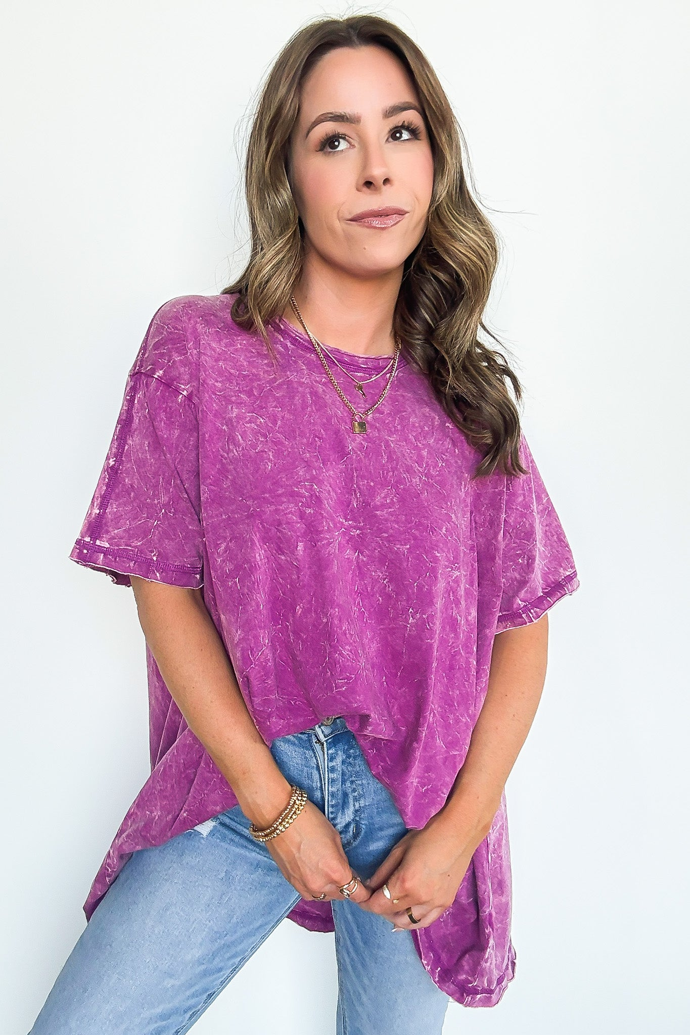Mother's Day Sale💕Washed Drop Shoulder Relaxed Top