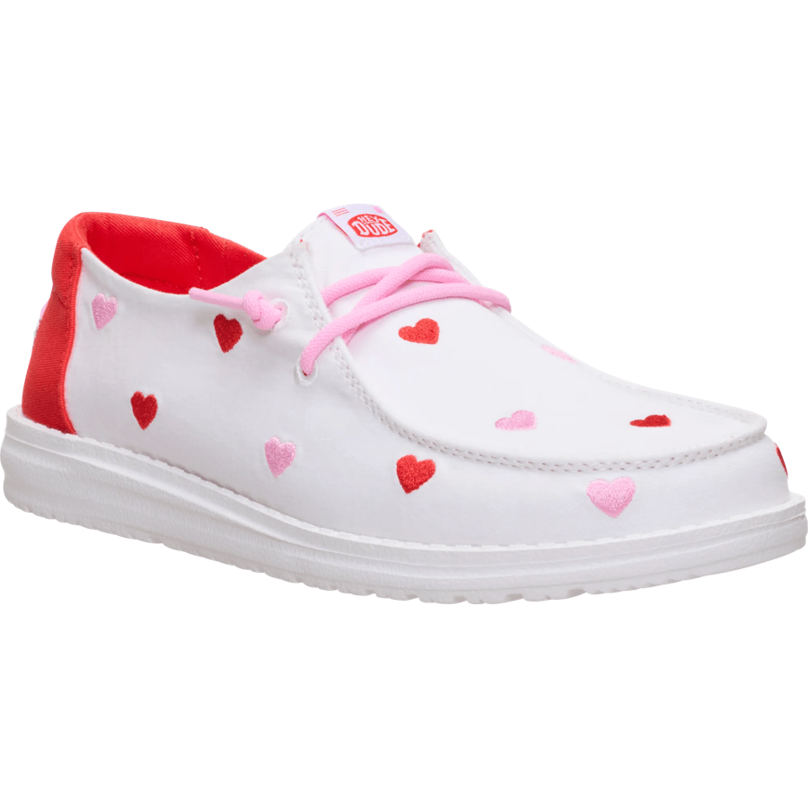 Wendy Embroidered Hearts - White/Multi