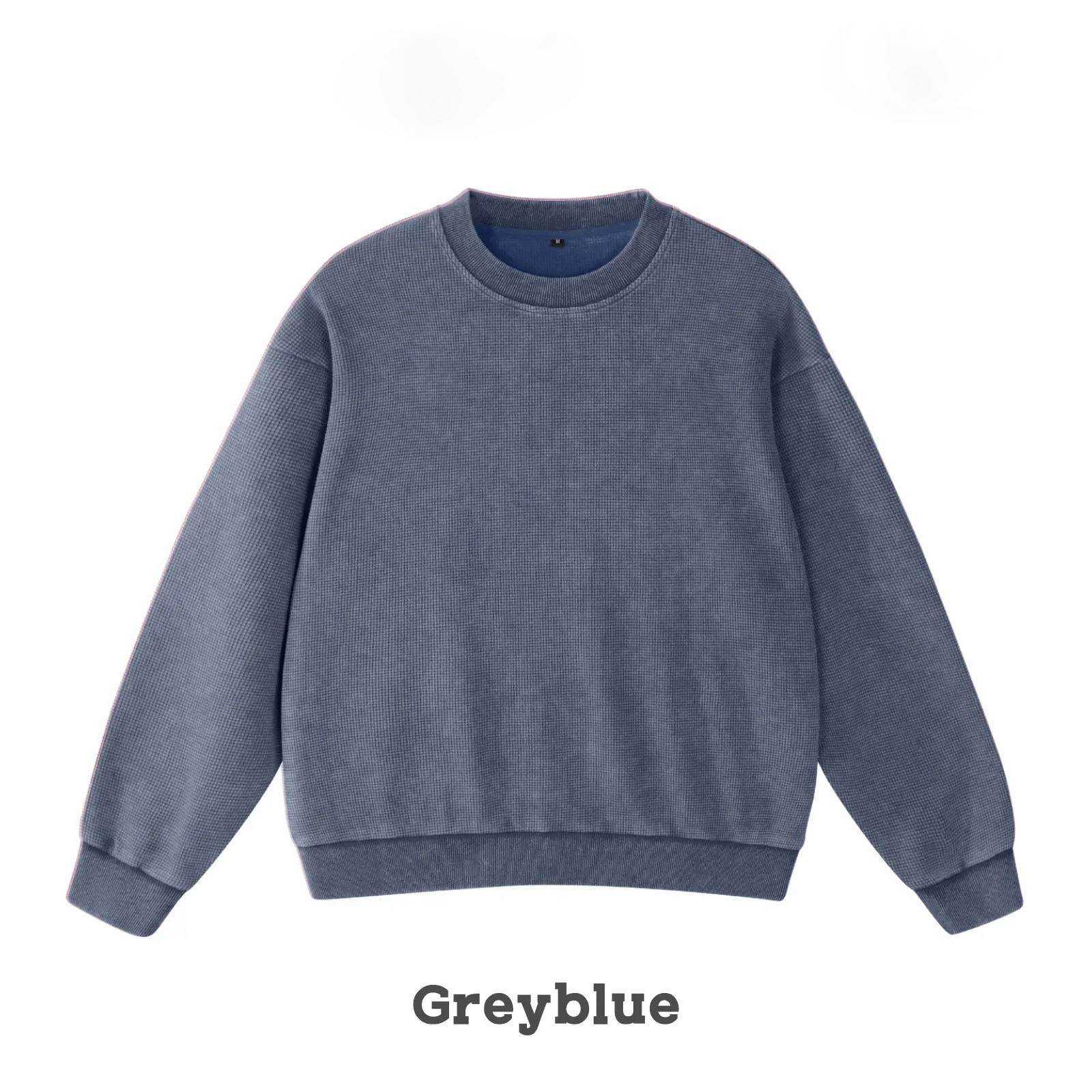 Unisex Acid Wash Oversized Sweatshirt – Loose Fit Cotton Vintage Crew Neck Pullover