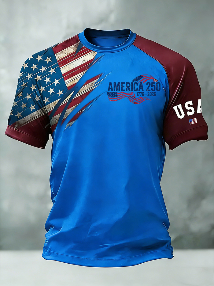 Men'S And Women'S Casual 250Th Anniversary Founding Celebration Raglan T-Shirt