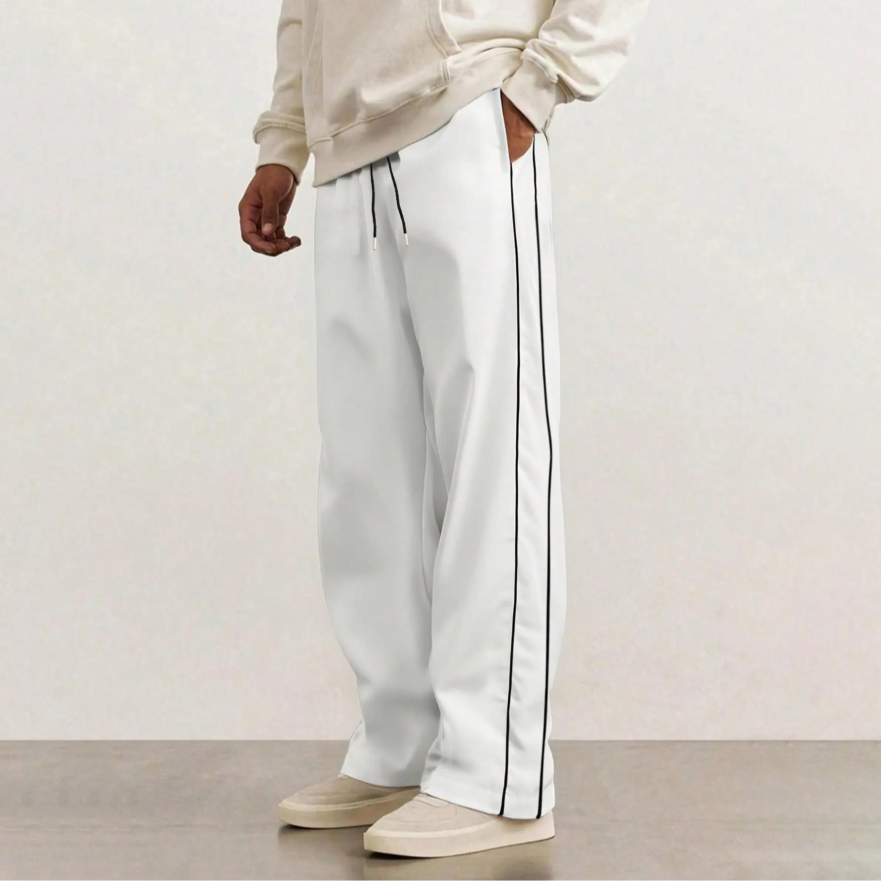 Men's 5-Pack Striped Straight Leg Pants – Casual Athletic Joggers for Spring, Summer & Fall