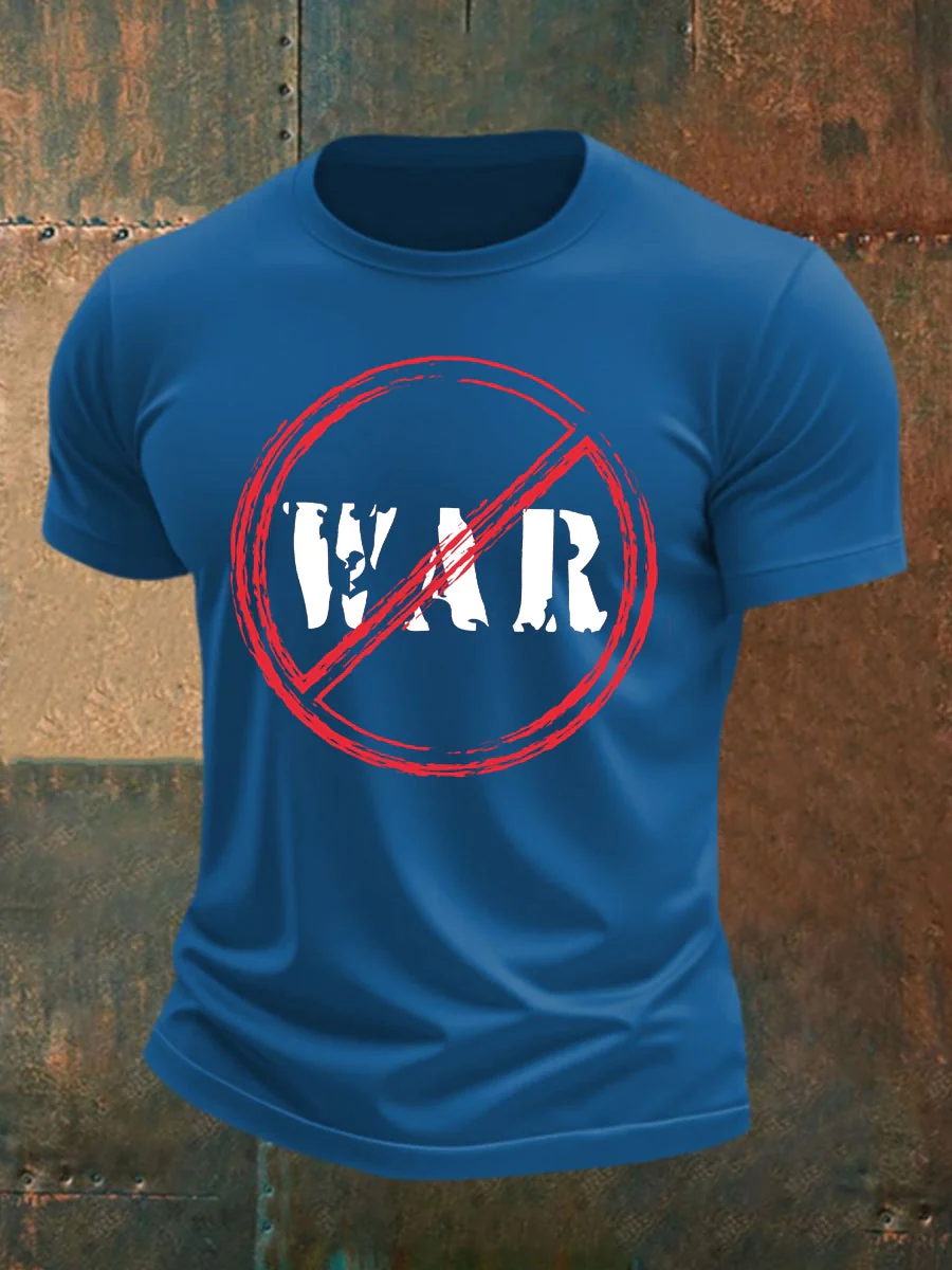 Men's No War cotton short-sleeved T-shirt