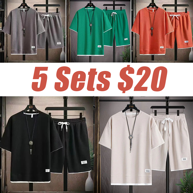 🔥Men’s 2-Piece Oversized Minimalist Drawstring Clothing Set