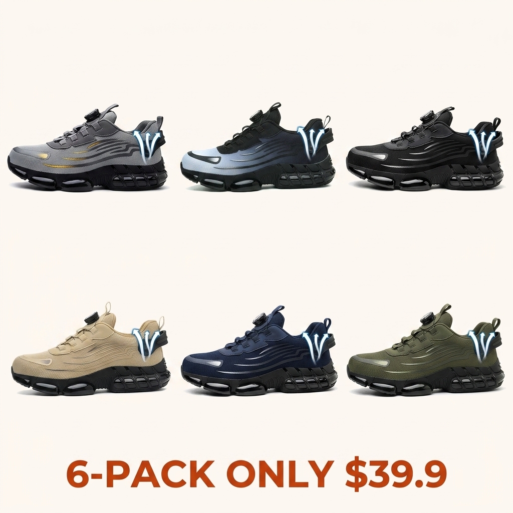 Qingruipai Men's Steel Toe Work Shoes