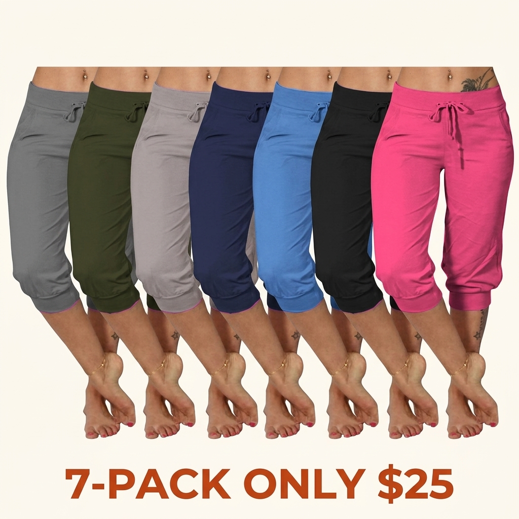 Women's Solid Color Capri Pants, Casual Comfy Pants for Summer, Fashion Women's Bottoms for Daily Wear