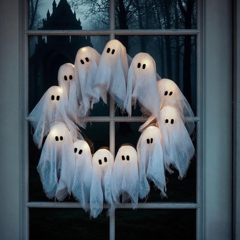 2026 Flaming Ghost Wreath