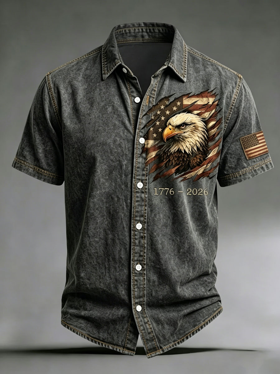 Men'S 250Th Anniversary National Print  Shirt