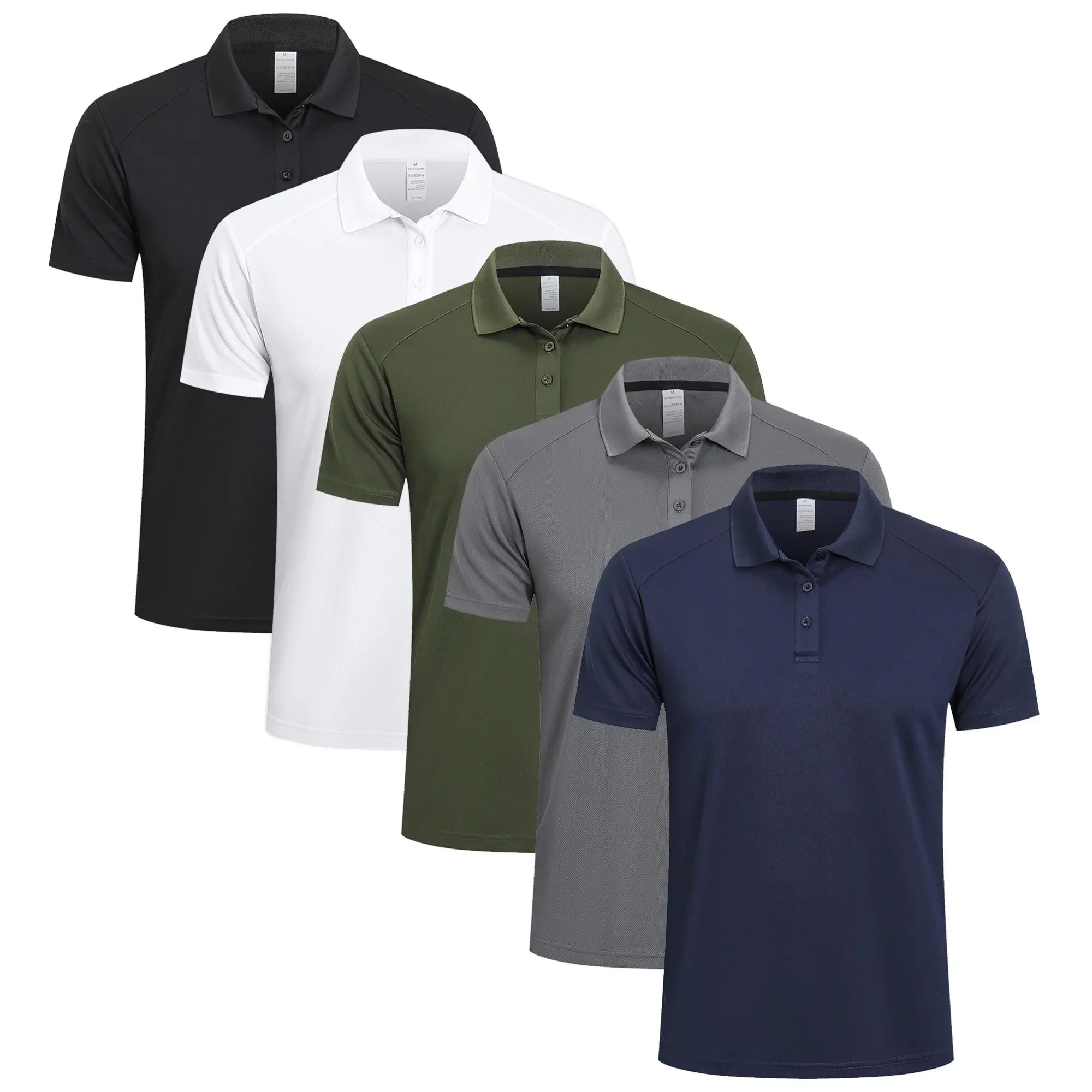 [We recommend sizing up] Men's Solid-Color Sports Polo Shirt