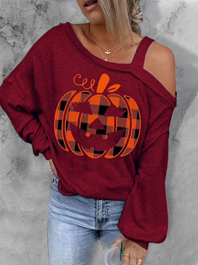 Pumpkin Cold Shoulder Tee