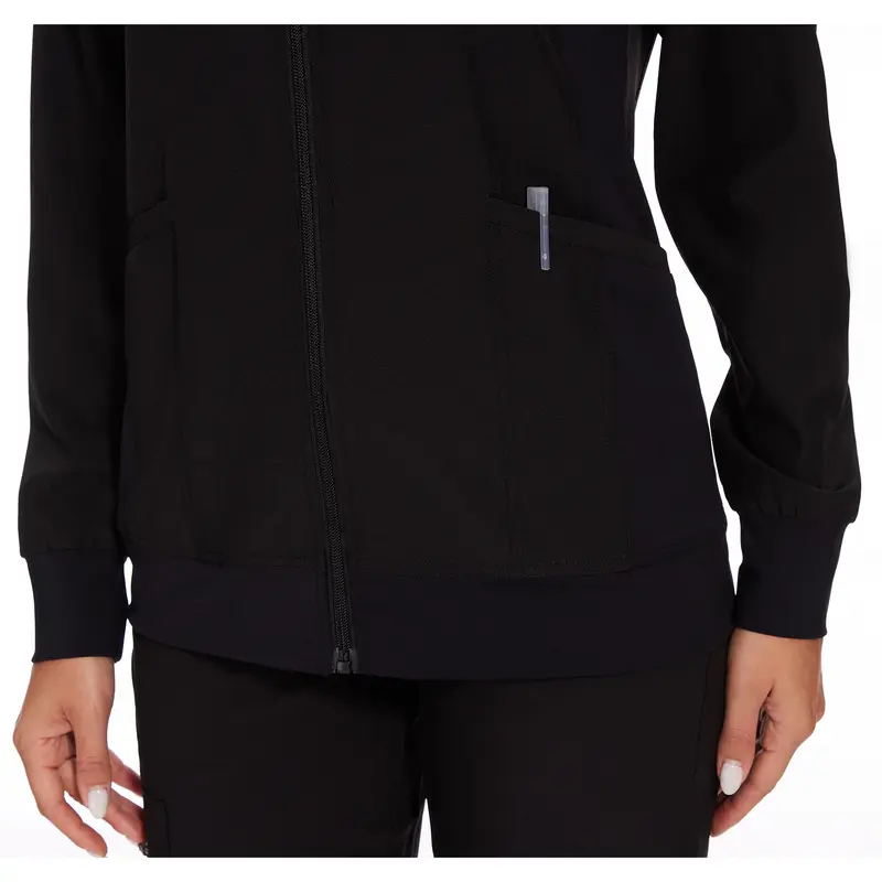 COZYFIT Scrubs for Women Set and Jackets - Stretch V-Neck Scrub Top & Jogger Pant, Zip Front Nurse Jacket SpringStatements