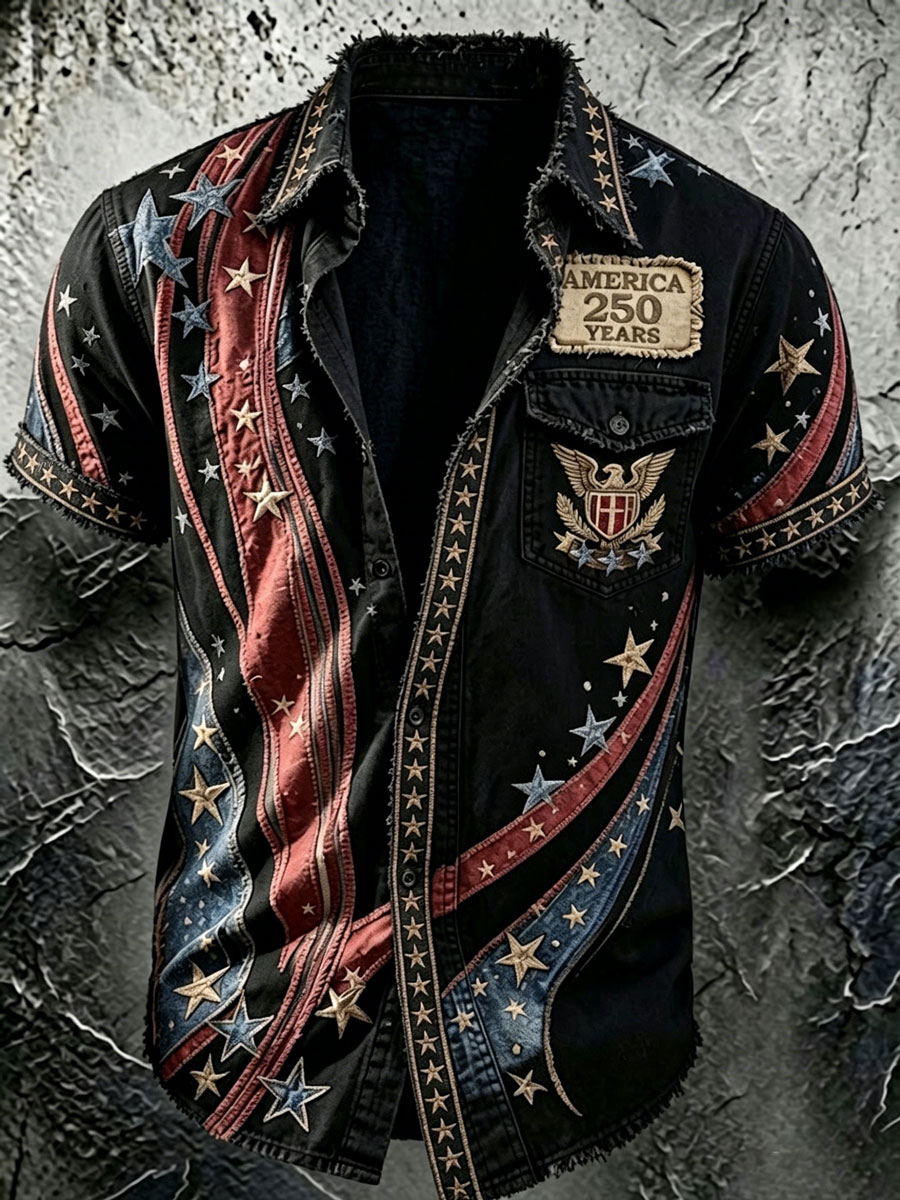 Men'S 250Th Anniversary National Faith Print  Shirt