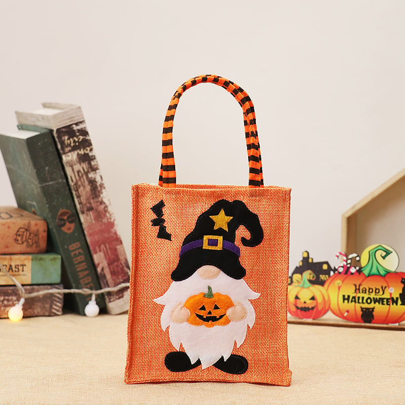 Halloween Creative Decoration Linen Witch Candy Bag