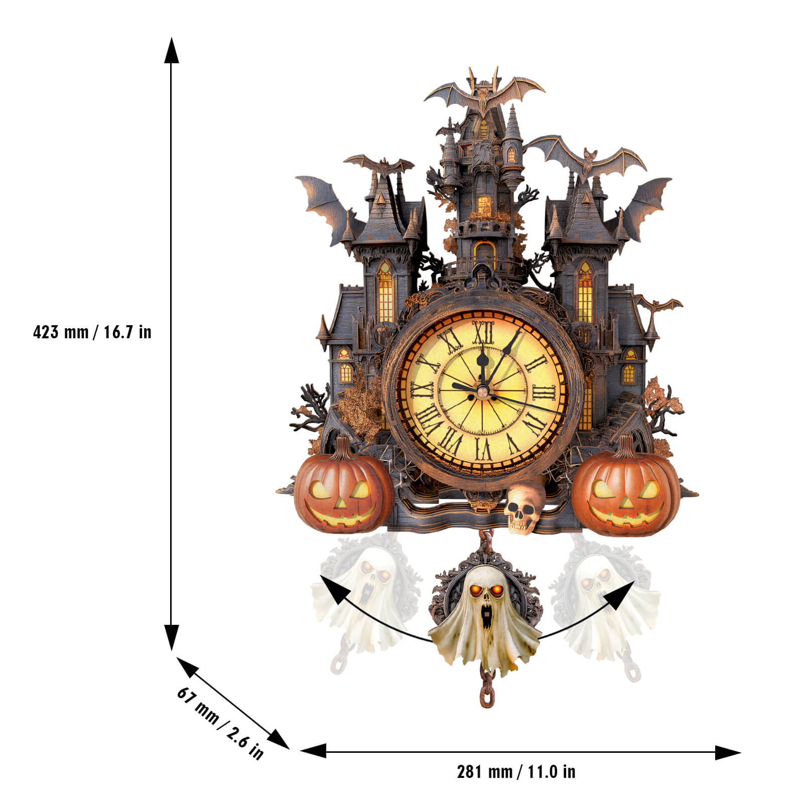 Mysterious CastleDIY Wooden Clock, 3D Puzzle Craft Kit