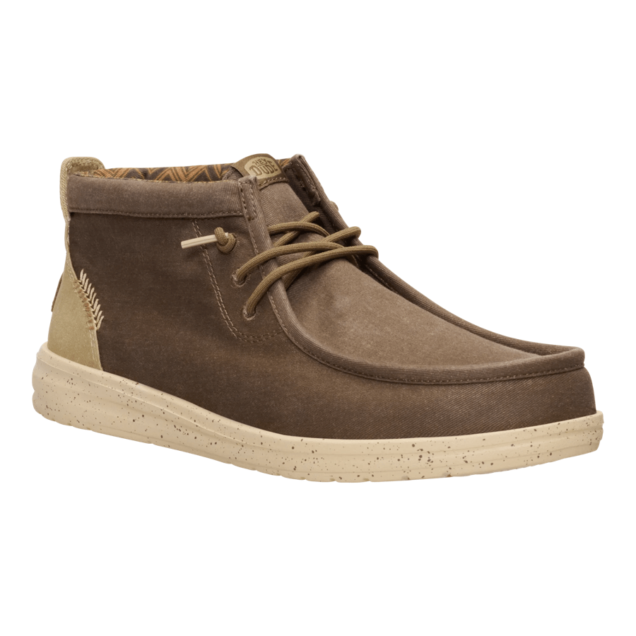 Wally Mid Gripr Stretch Canvas - Teak Brown/Multi