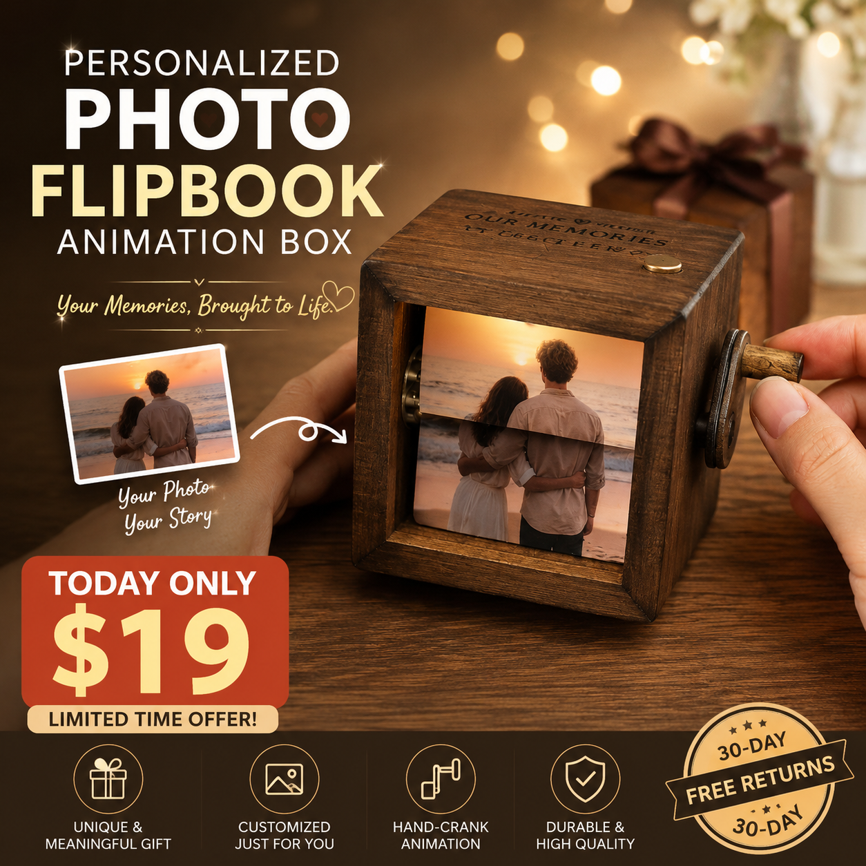 Personalized Photo Flipbook Animation Box