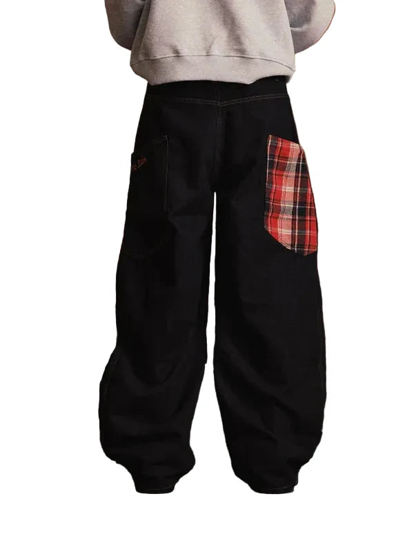AELFRIC EDEN: PLAID BAGGY JEANS Clearance Sale