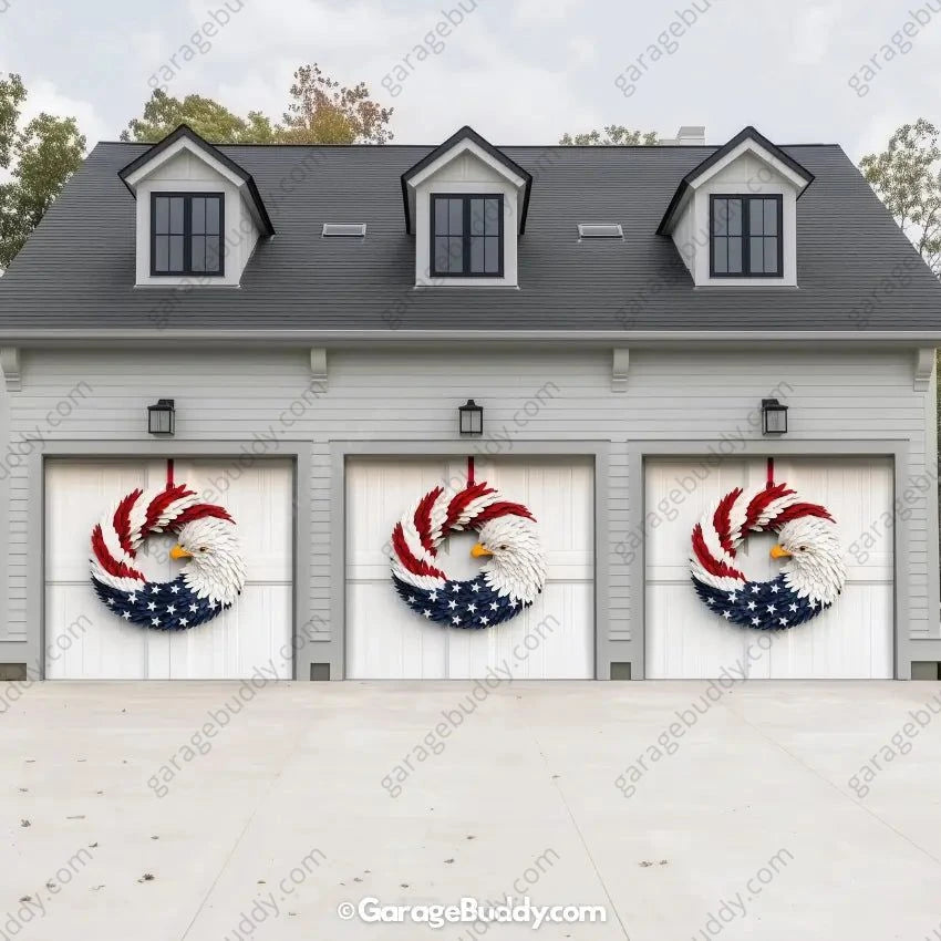 Patriotic Eagle Wreath | Patriotic Garage Door Cover