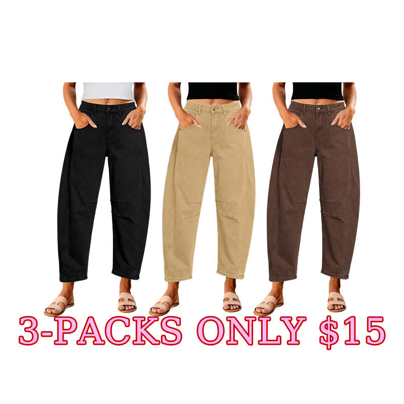 Women’s High‑Waisted Wide‑Leg Barrel Jeans (Stretch Denim Comfort)