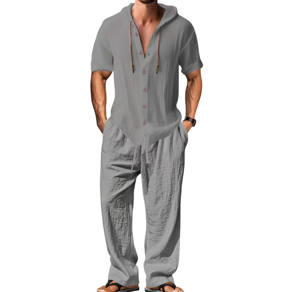Men’s lightweight two-piece set with a hood