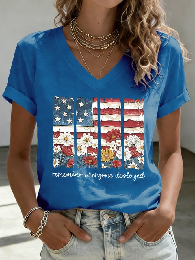 Women's Red Friday Print T-shirt