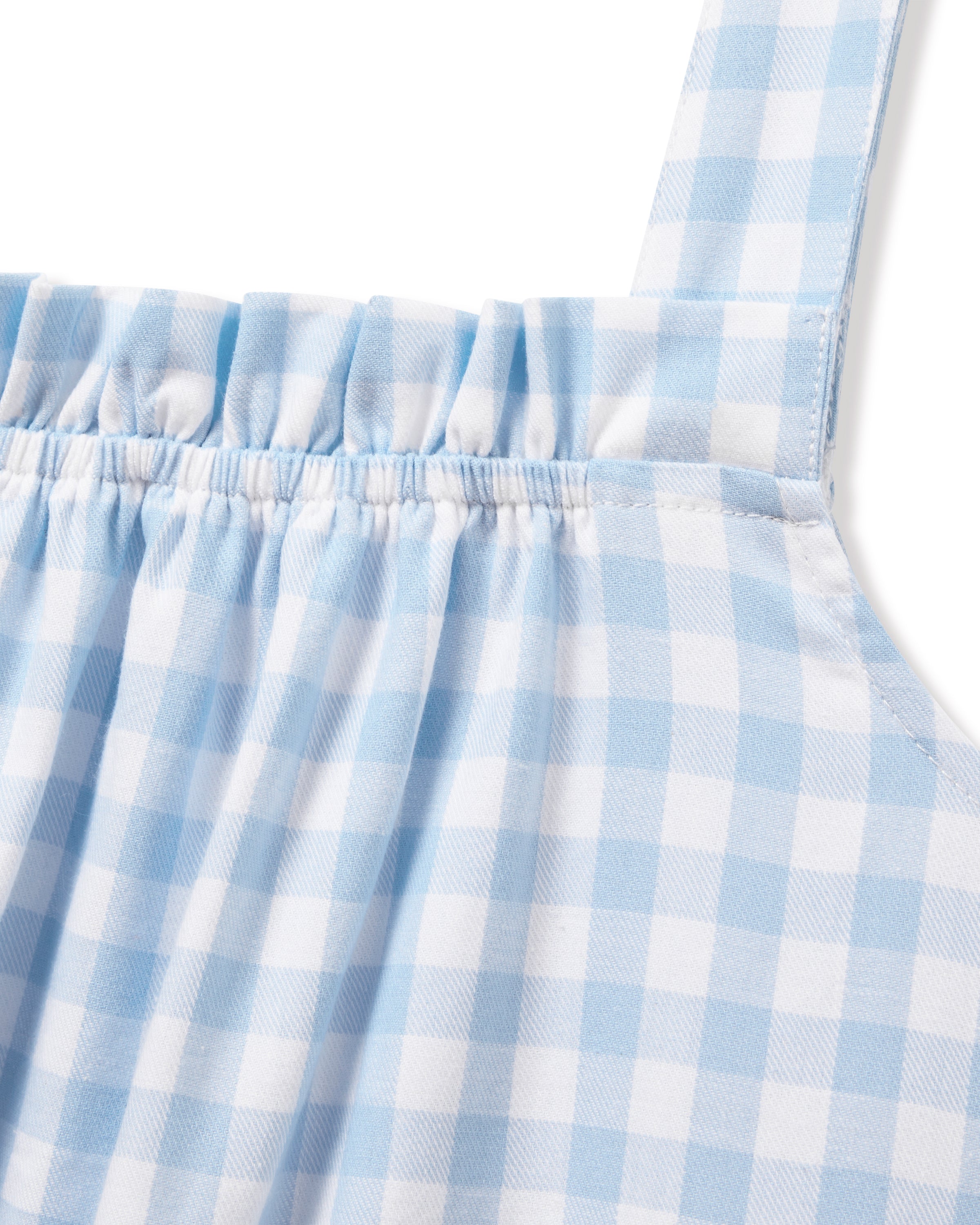 Women's Twill Annabelle Nightgown in Light Blue Gingham