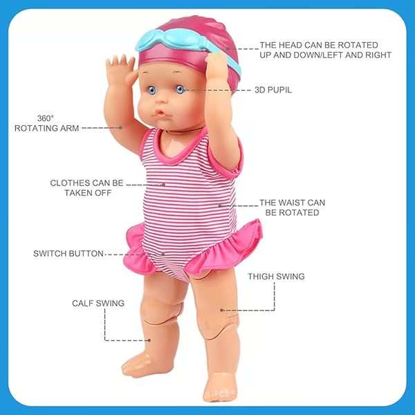 2026 New Packaging Waterproof Swimming Doll