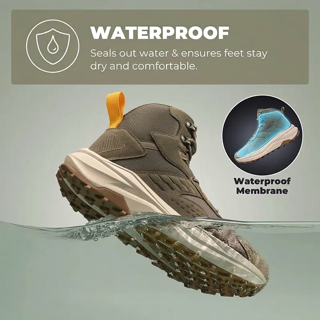 Men's wide-last lightweight waterproof hiking boots