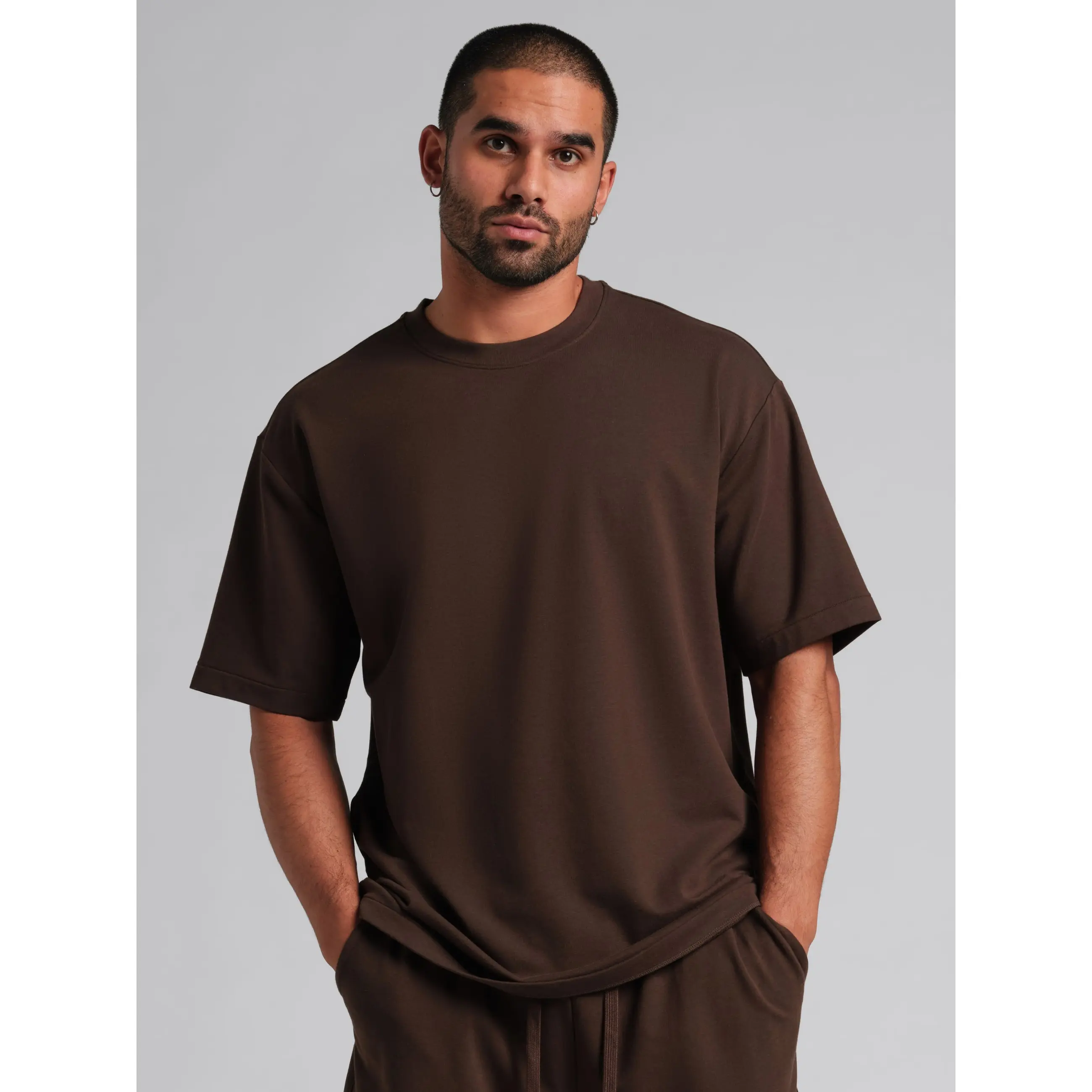 Men's Micro French Terry Oversized T-Shirt Fabric Top