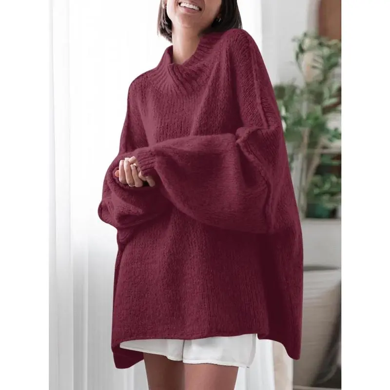 Women's loose-fitting ribbed knit dress