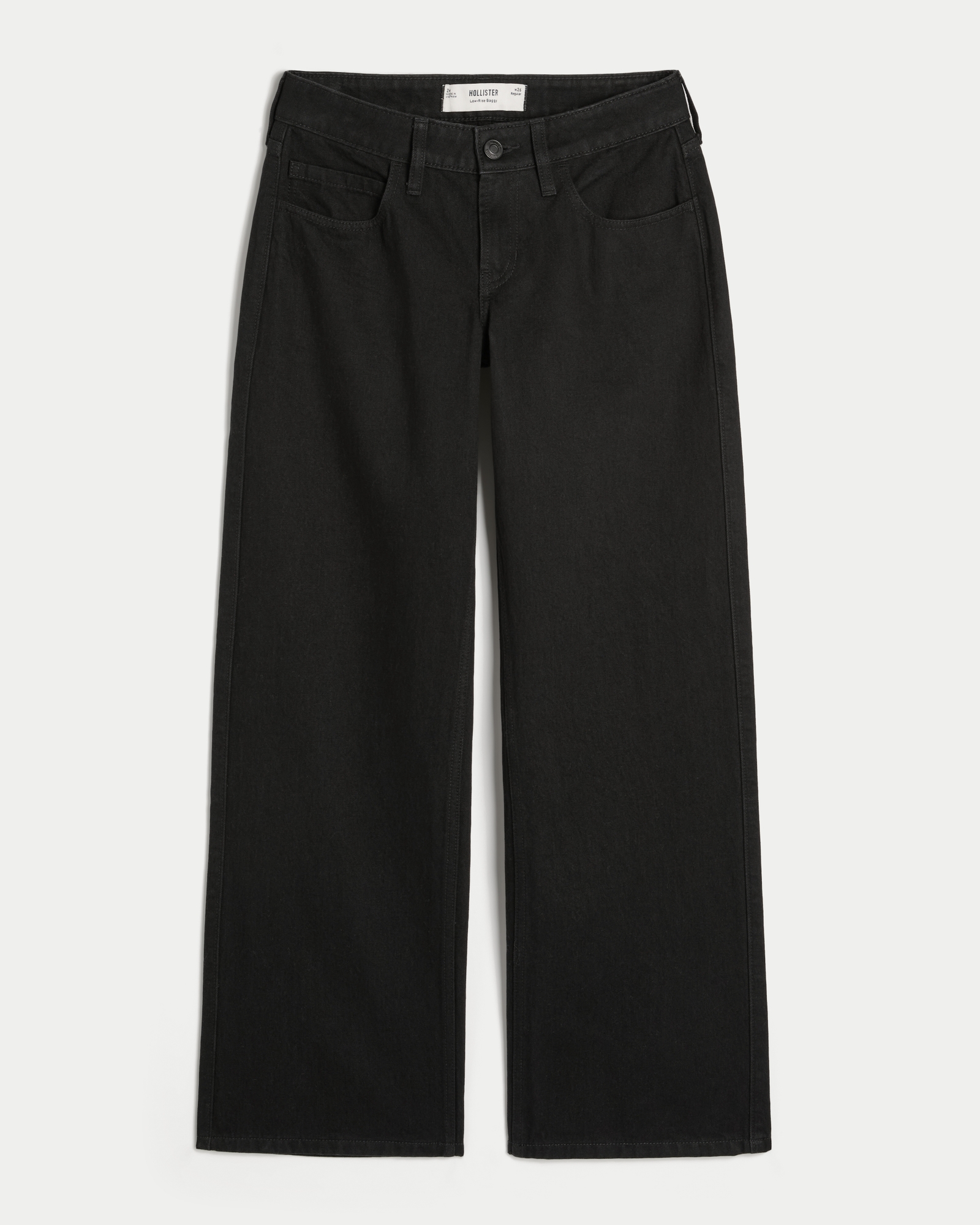 Low-Rise Dark Wash Baggy Jeans