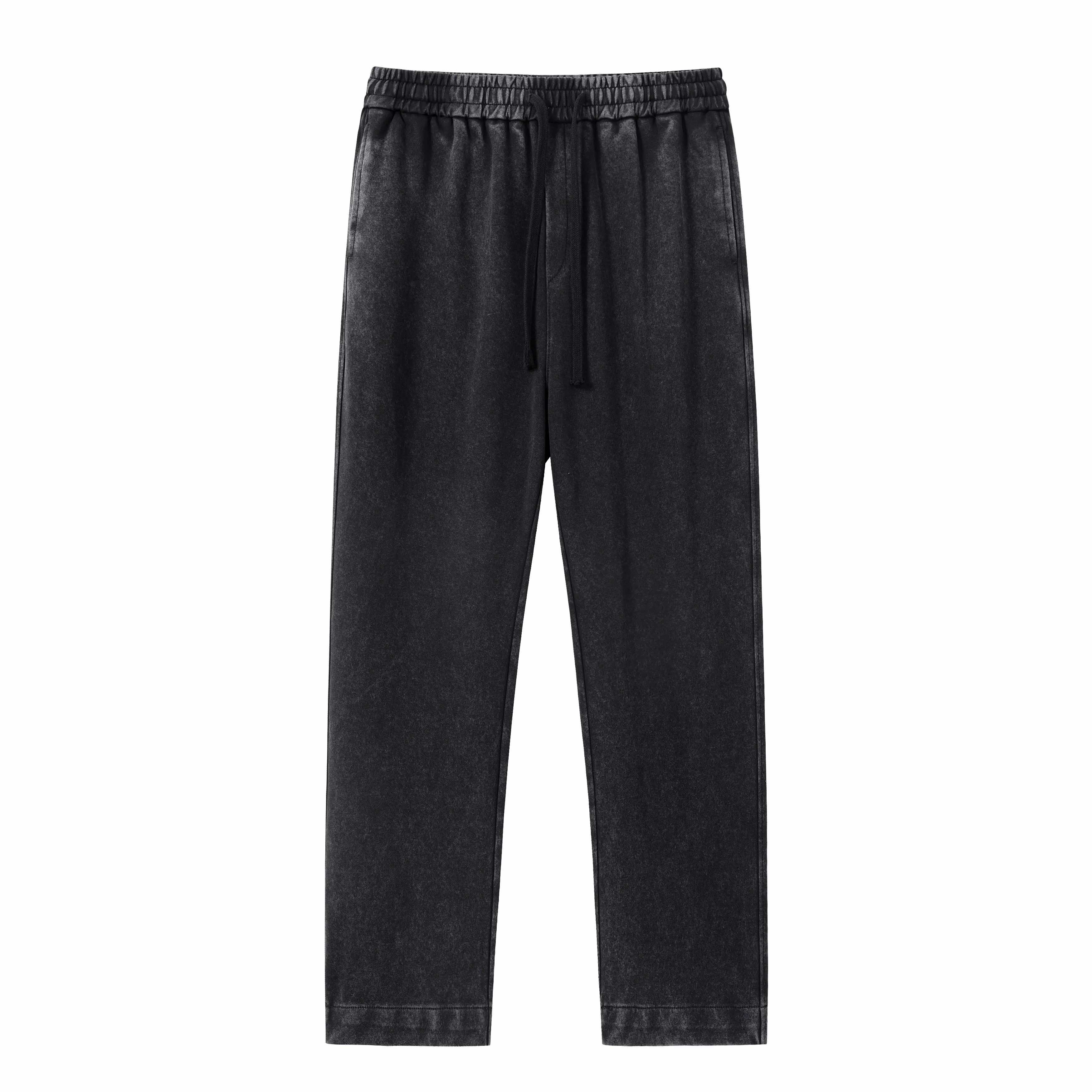 Unisex 4-Pack Acid Wash Cotton Sweatpants – Solid Color Athletic Casual All-Season Bottoms