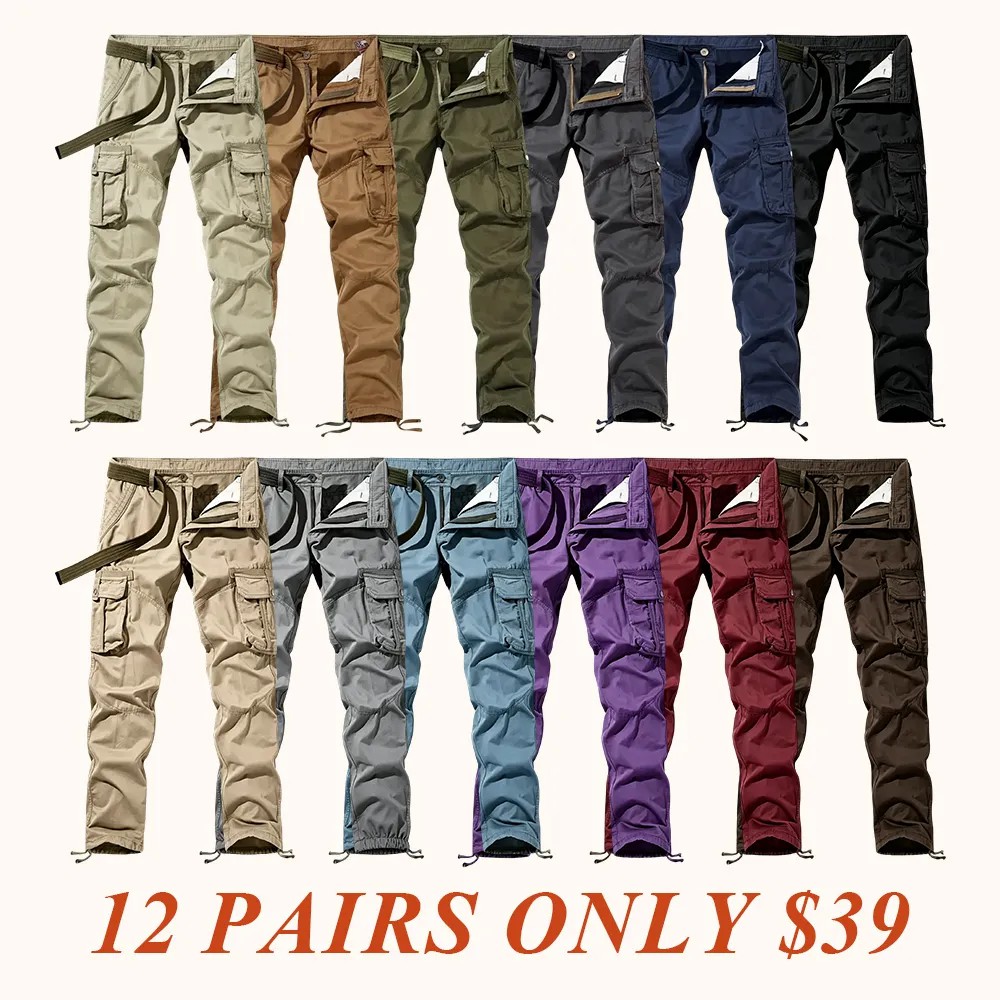 Workwear pants for spring and autumn, men's fashion trend pants