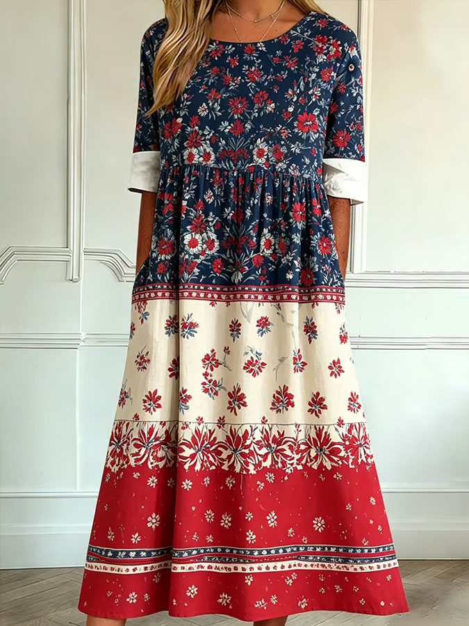 Women's American Anniversary Printed Dress