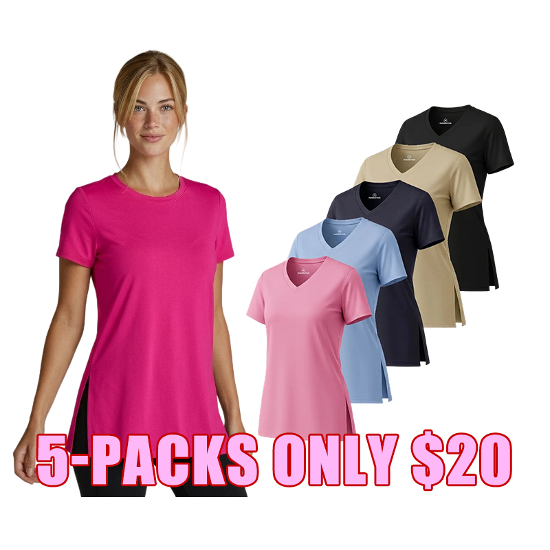 🏃 Women's 5-Pack V-Neck Active T-Shirts
