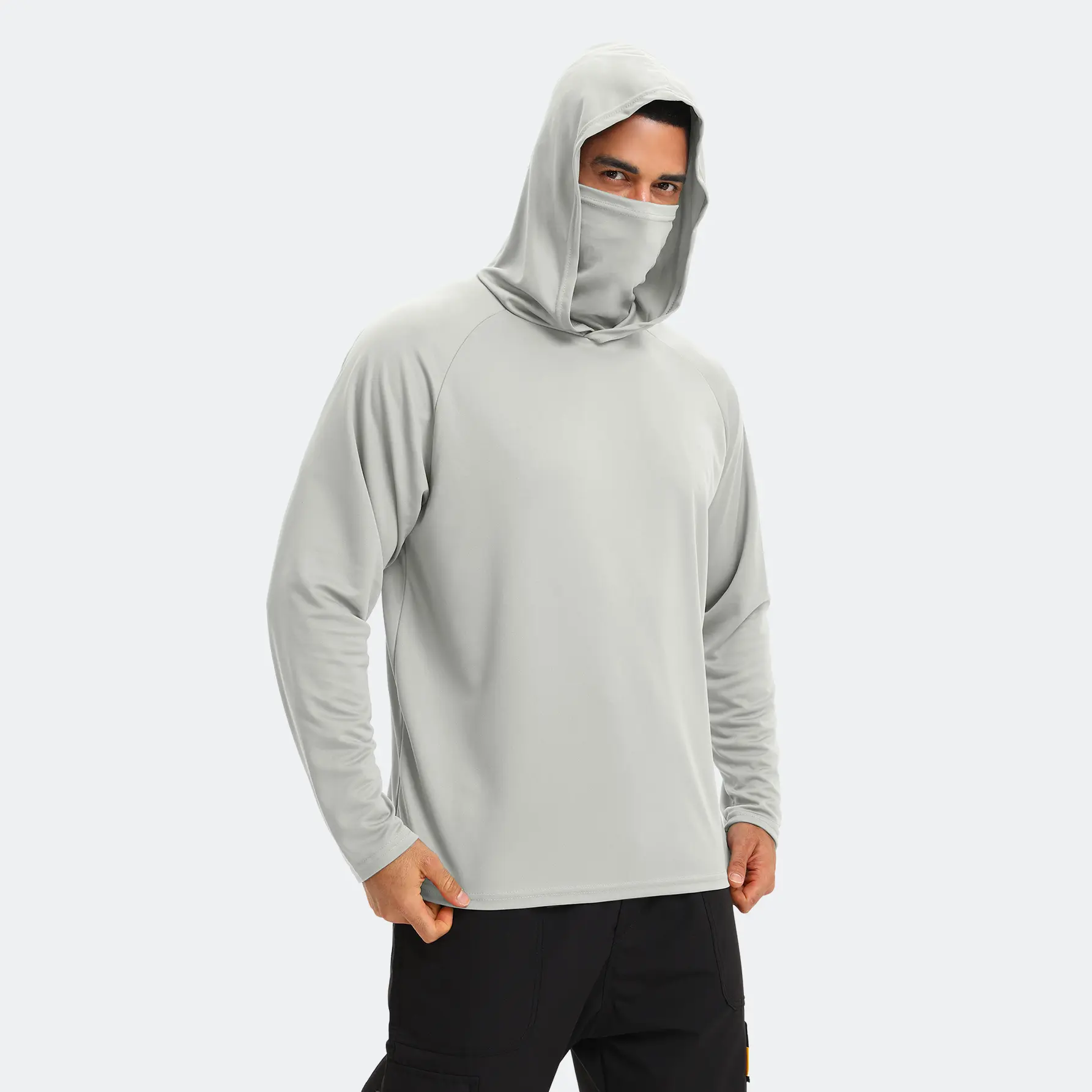 Men's 6 Pack UV Sun Protection Hoodie | Rash Guard with Face Mask