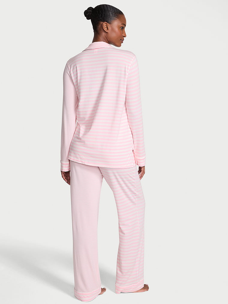 Long Pajama Set Pretty Blossom/Coconut White Yd Stripe