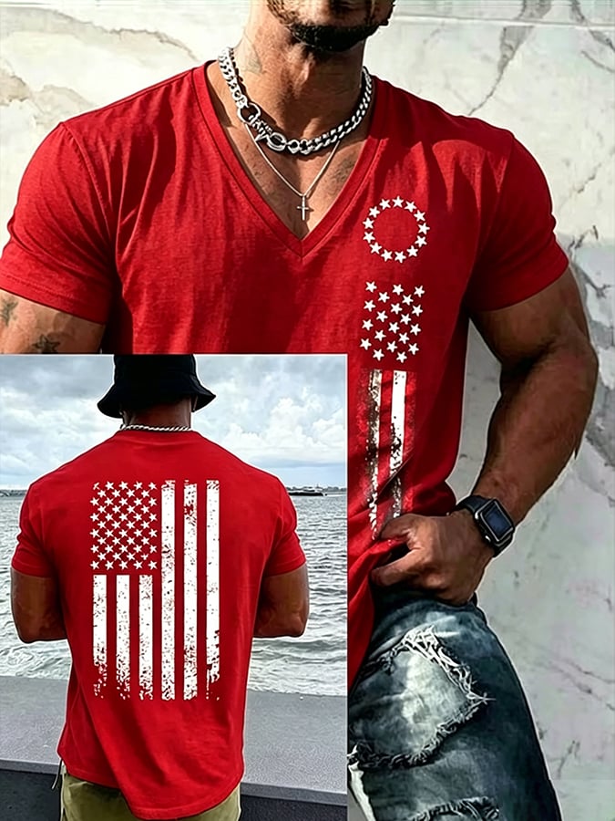 Men's USA 1776-2026 Freedom Printed  Shirt