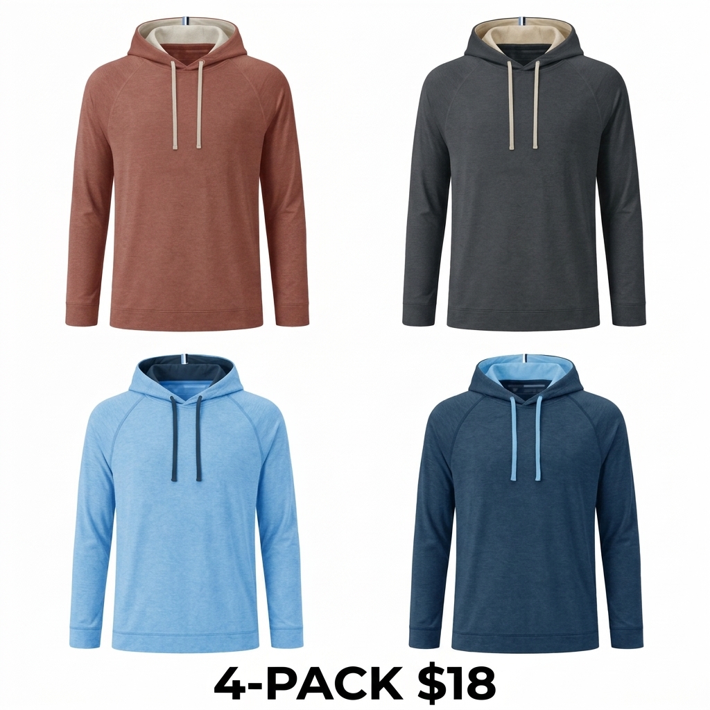 Men's Performance Hoodie – Moisture Wicking, UPF 50+, 4-Way Stretch Athletic Midlayer