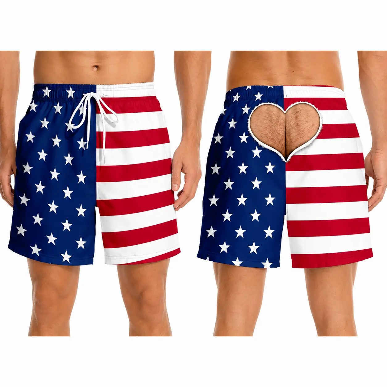Men's Patriotic Swim Trunks – American Flag 