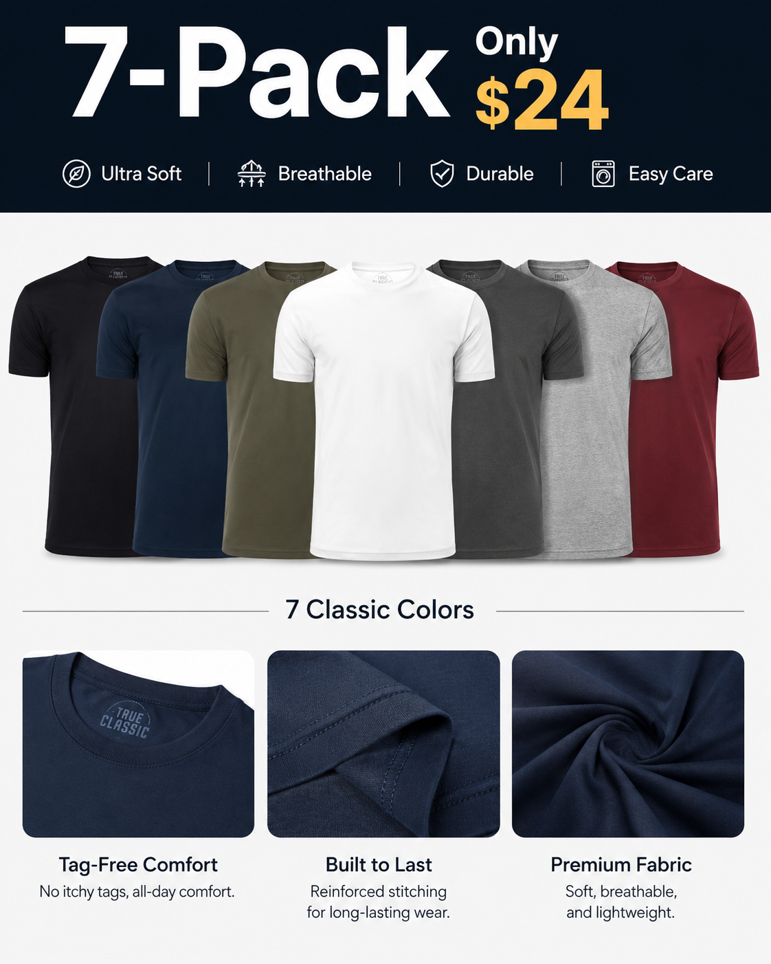 Men's Premium Crew Neck Tee