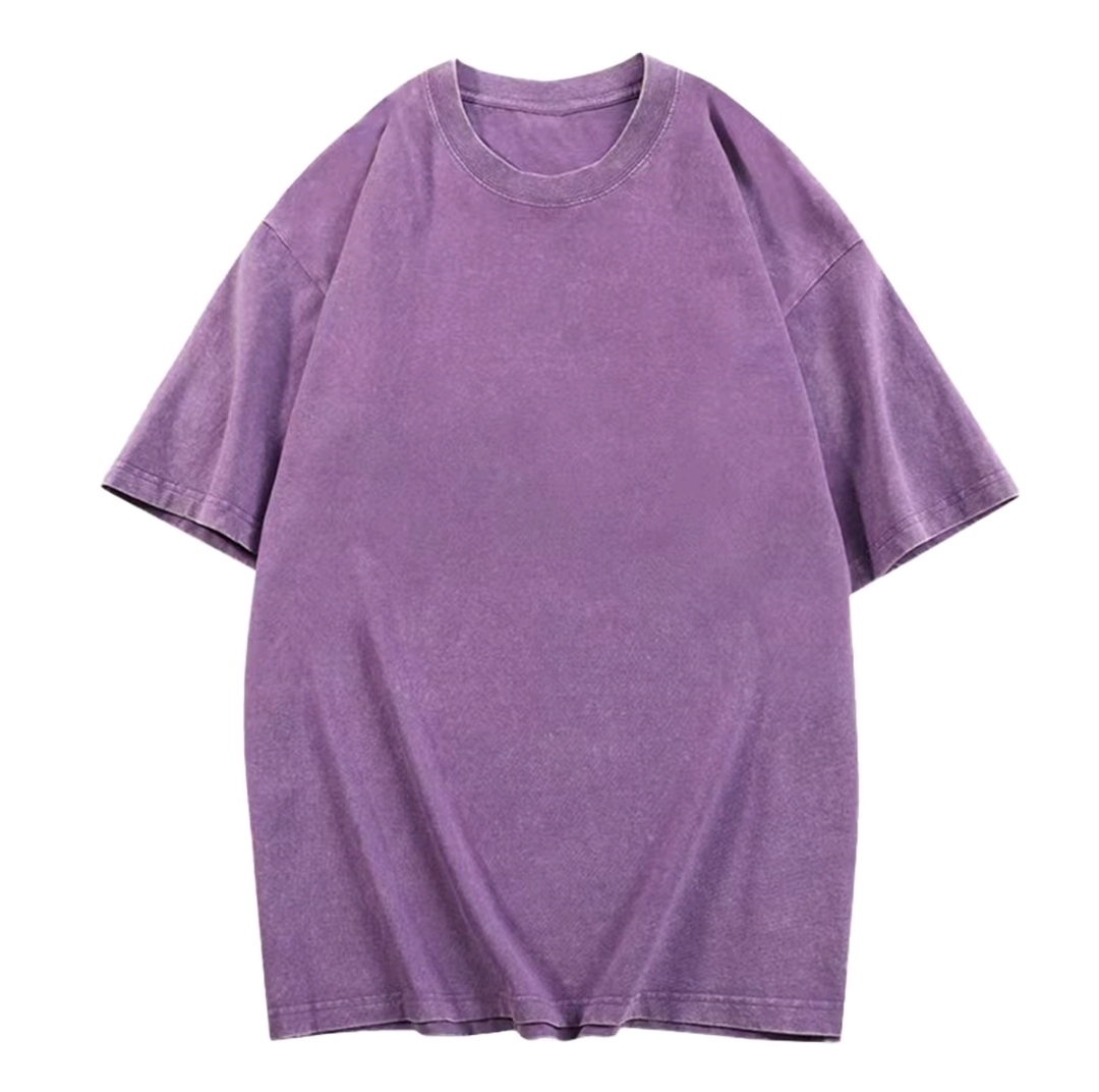 Holafish Women’s Acid Wash Oversized T-Shirt – Casual Cotton Crew Neck Summer Tee with Loose Fit & Streetwear Style