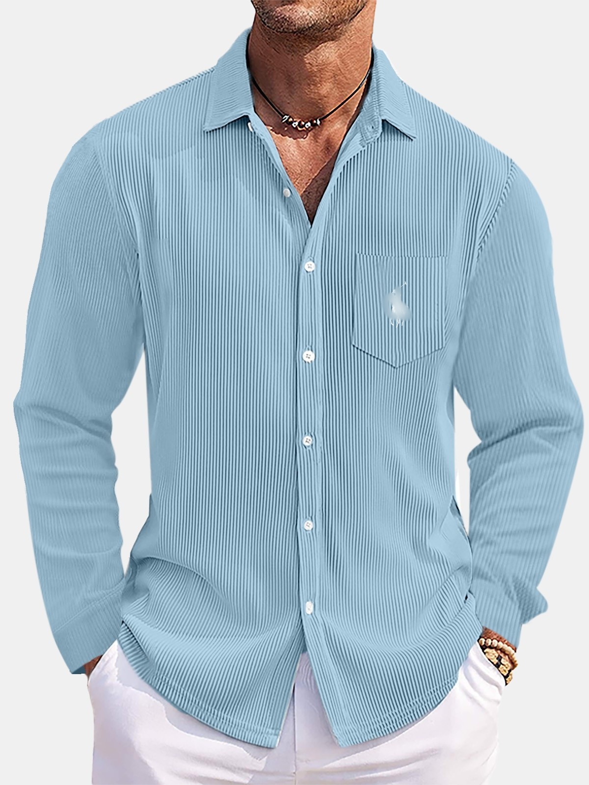 🔥Last Day Promotion!🔥RL Men's Striped Long-Sleeve Shirt