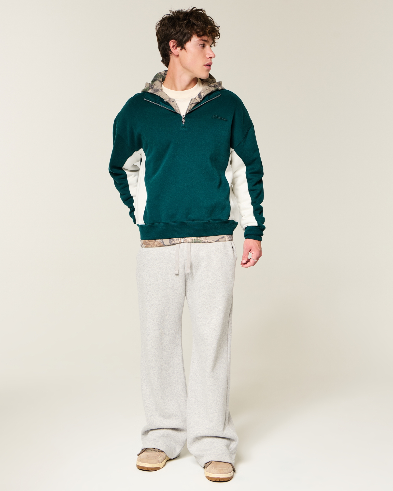Boxy Logo Quarter-Zip Sweatshirt