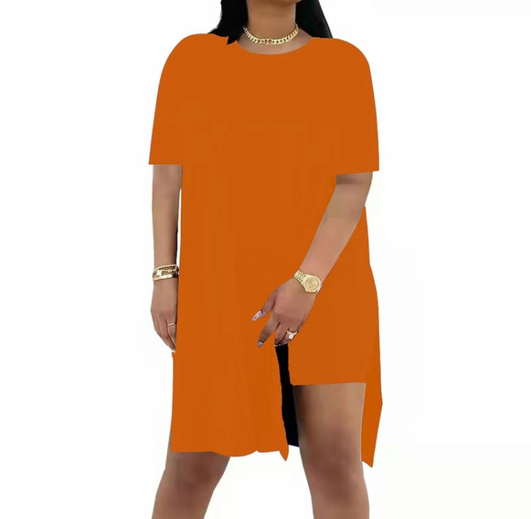 Plus Size Women's 2 Piece Outfit – Casual Basic Top and Shorts Set for Spring Summer Beach Vacation