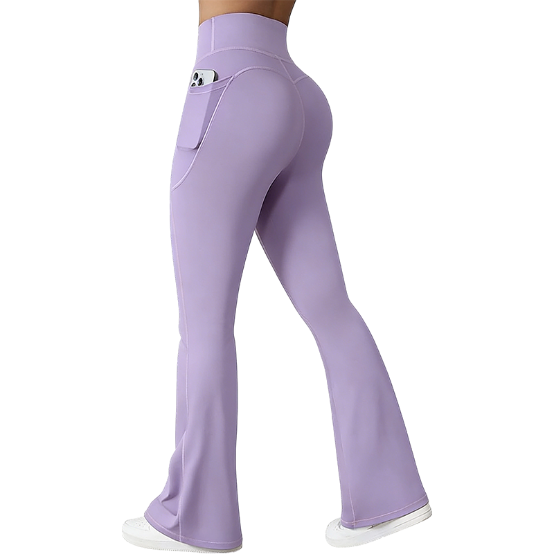 Women High Waist Butt Lifting Bottoms with Pockets